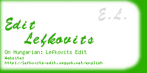 edit lefkovits business card